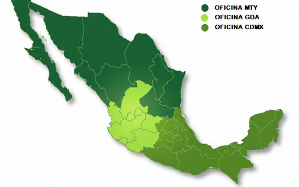 Mapa de cobertura nacional Grupo MB